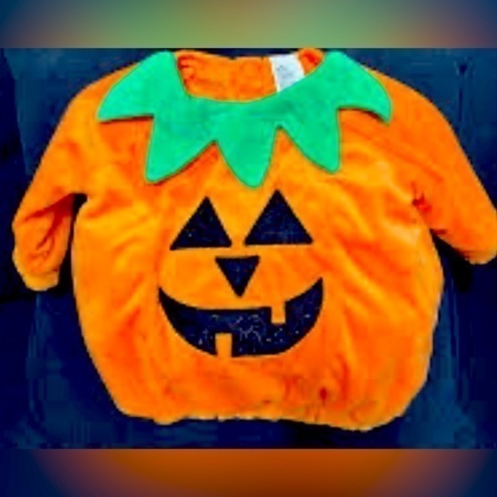Pumpkin infant Costume jack-o-lantern halloween costume baby size 0-6 months